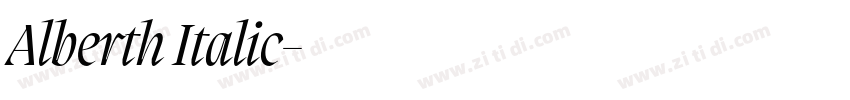 Alberth Italic字体转换